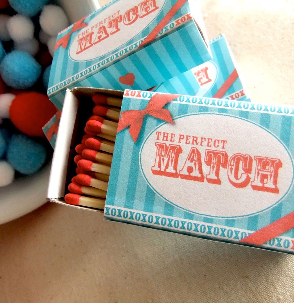 DIY Perfect Match Matchbox Cover AND DIY Sweets Favor Bag Label Templates