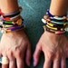 DESIGN YOUR OWN Custom Cooper bracelet - textile, leather, button, handmade jewelry