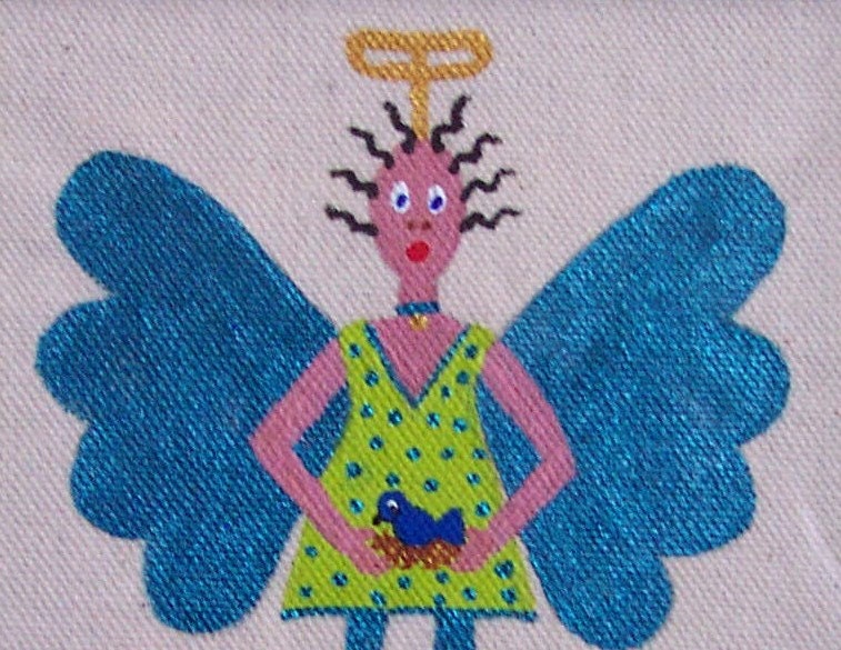 Painting - Framed 5x7 - Angel of Birds - Fairy