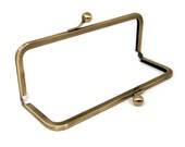 10 X 3.5 Inch Antique Brass Purse Frame  FREE U.S. SHIPPING