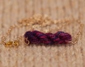 Purple Berries Skein of Yarn Necklace