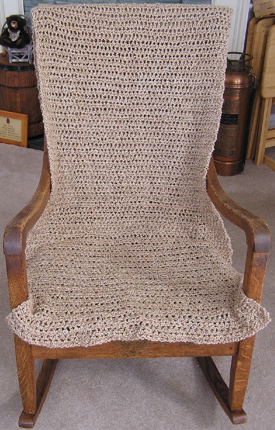 shawl wrap crochet knit prayer comfort chemo lion brand homespun yarn rococo beige natural tan ultra soft made in the USA