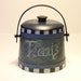 Painted Wood Canister with Lid Treats Vintage Farmhouse Cottage Chic