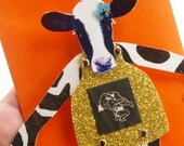 Betsy the Cow Paper Doll Greeting Card