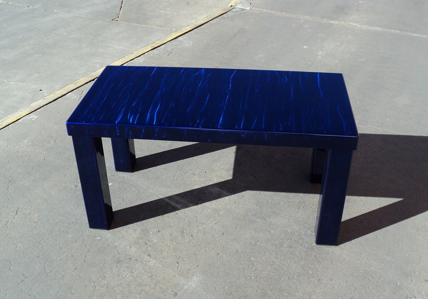 Contemporary Coffee Table - Blueberry Blue