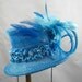 Turquoise Mini Top Hat Kentucky Derby or Wedding Hat