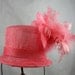 Salmon Mini Top Hat Fascinator Kentucky Derby Wedding Hat
