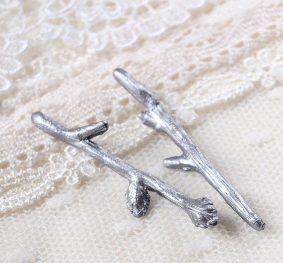 Twig Bobby Pins in Antique Pewter as Seen in RealSimple Magazine by Woodland Belle