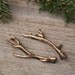 Antler Stag Hair Clips Bobby Pins in Golden Bronze by Woodland Belle
