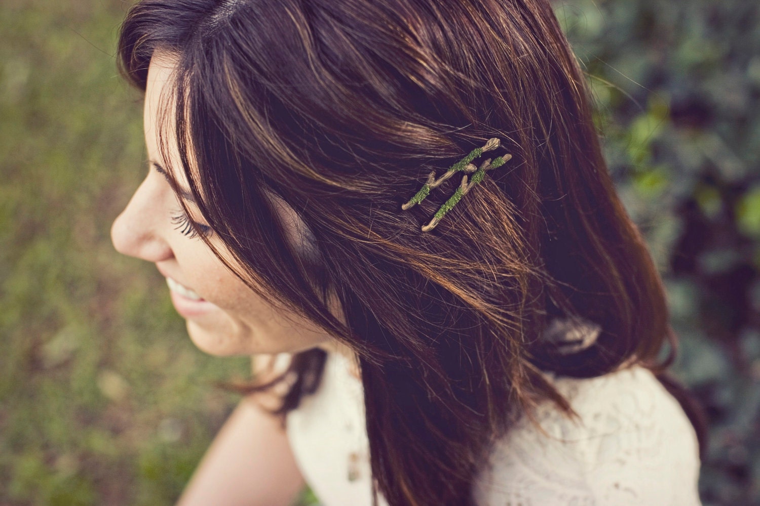 Mossy Twig Branch Bobby Hair Pins - Woodland Nymph Forest Fairy Style by Woodland Belle