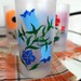 Vintage Flower Drinking Glasses - set of 6