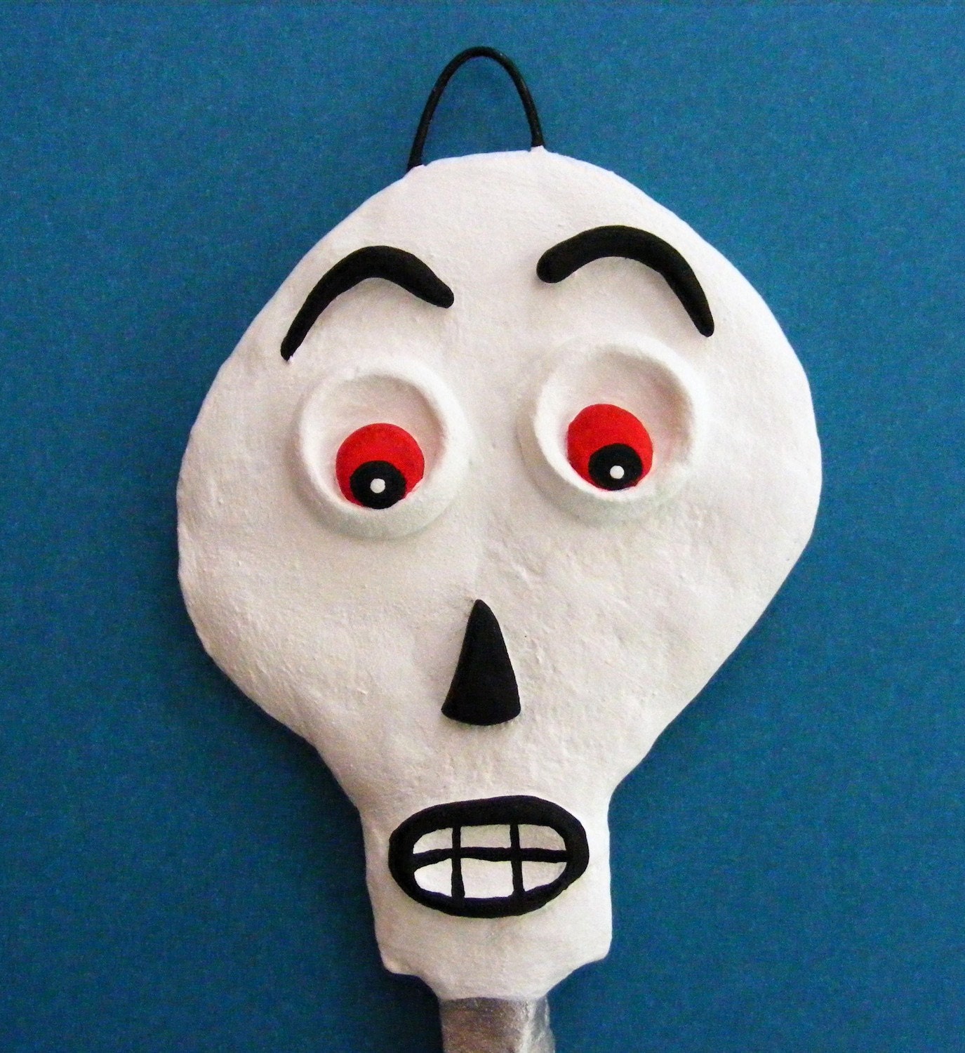 Halloween Skeleton Key Folk Art Ornament
