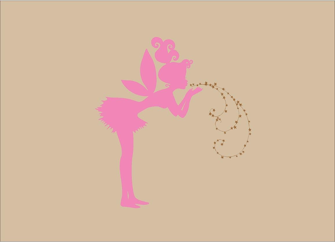 Fairy Blowing Pixi Dust Vinyl Decal for Girls Room