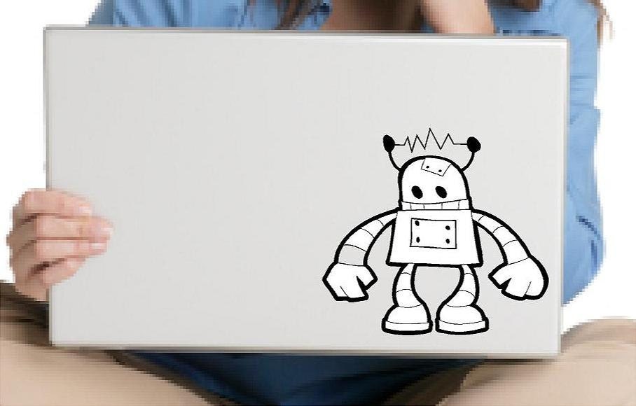 Robot for laptop decal