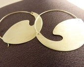 Hoop Earrings, 2 Inch, Sterling Silver "Wave" Style