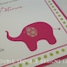 Polka Dot Elephant Baby Shower or Birthday Invitation (set of 10)