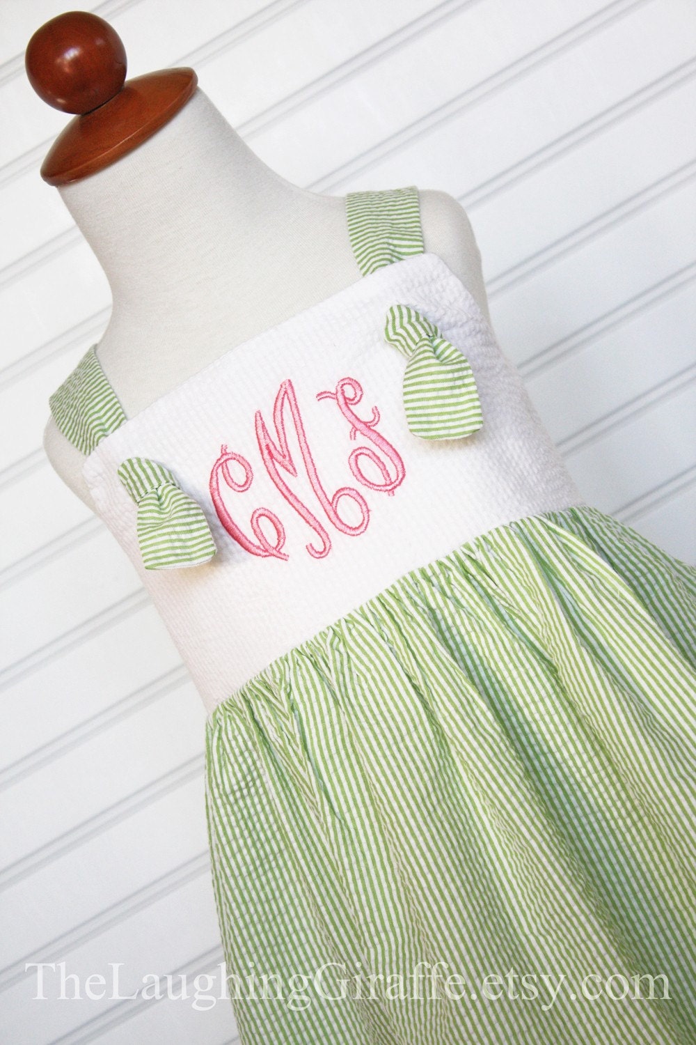 The Meredith...Girls Knot Dress, Monogrammed Dress