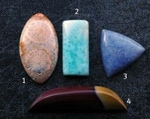 Designer Stone Cabochons- Choose Your Stone Sterling Silver Ring or Pendant