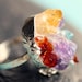 Custom Made Mixed Crystal Ring in Sterling Silver