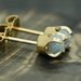 Rough Diamonds in 18k Yellow Gold Earrings