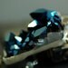 Cobalt Aura Quartz Necklace on Sterling Silver Chain