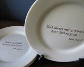 Personalized Plates with Your Words Set of 4 Appetizer Dessert