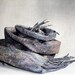 long wool felted scarf "Night  Light"  gray wrap stole women men scarves muffler