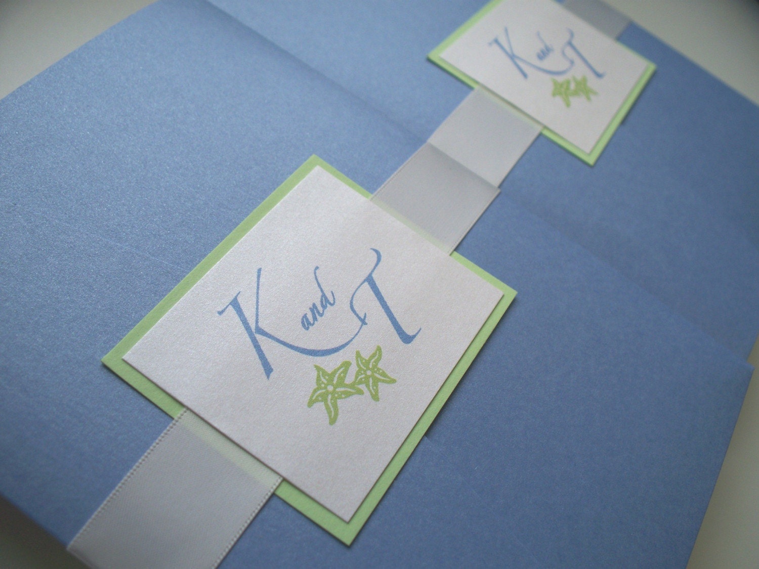 Starfish Holding Hands Pocketfold Invitation
