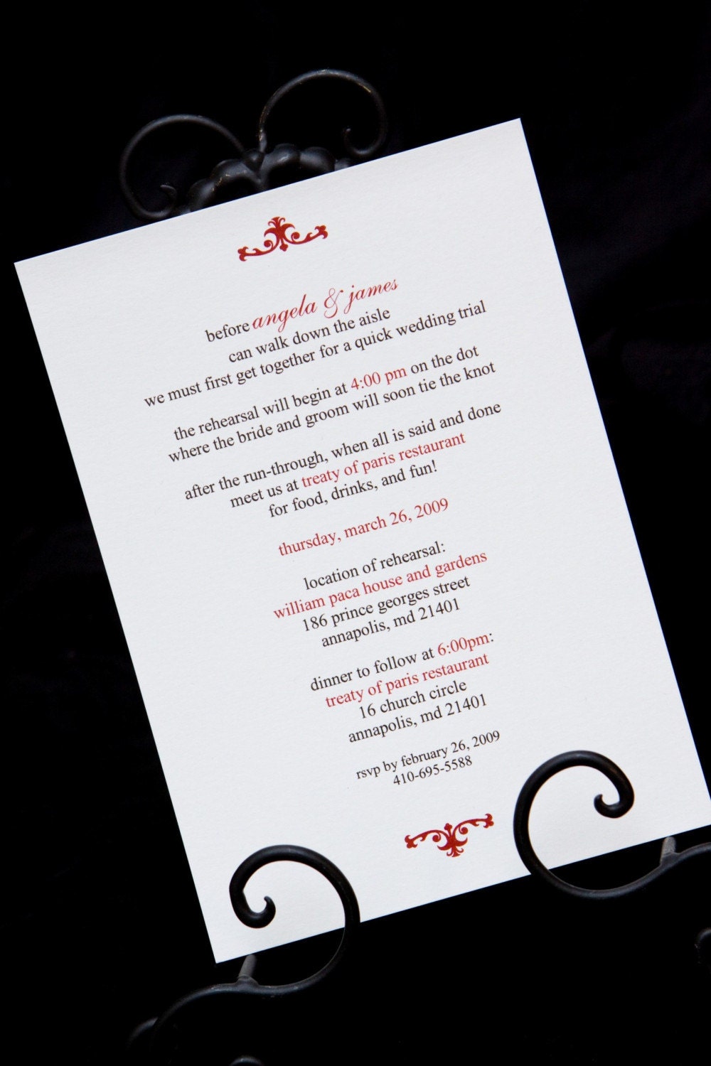 Practice makes perfect... Rehearsal Dinner Invitation
