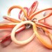 Adjustable Ring - Tangerine Dream Flower - Candy Drop Epoxy Loop Clusters - Cha Cha