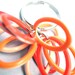 Adjustable Ring - Tangerine Dream Flower - Candy Drop Epoxy Loop Clusters - Cha Cha