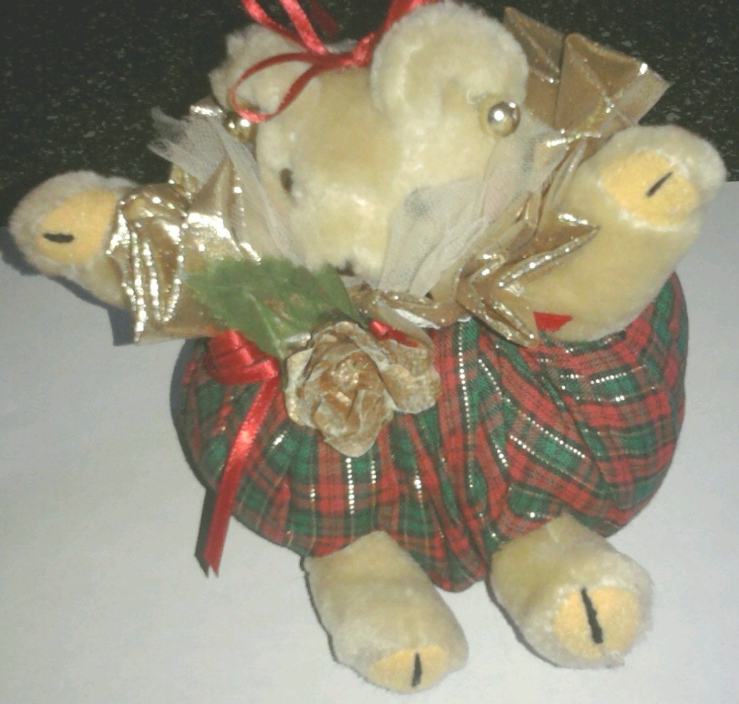 Christmas Bear Pincushion Doll