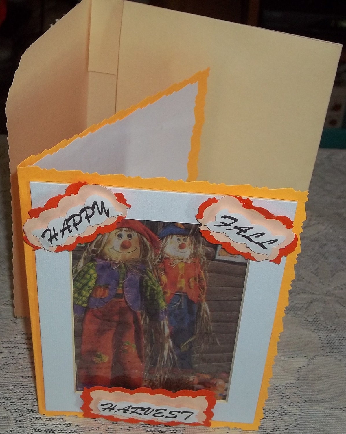 3D Fall Harvest Notecard