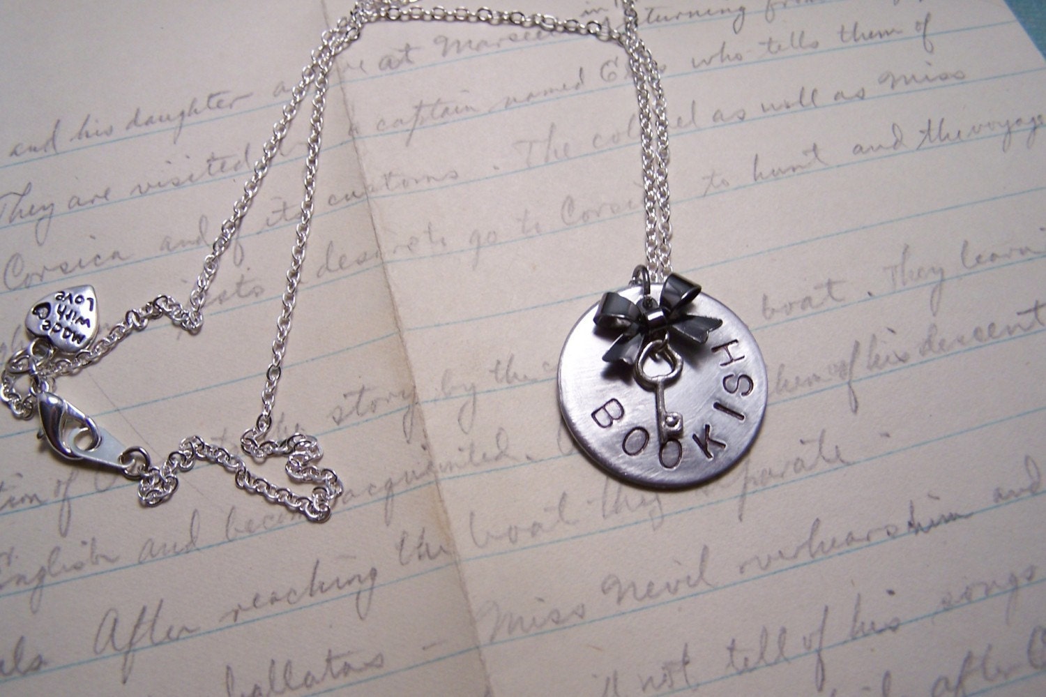 Bookish Necklace for Book Lovers