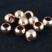 Gold Filled Seamless 6mm large hole round beads - 10 pcs.