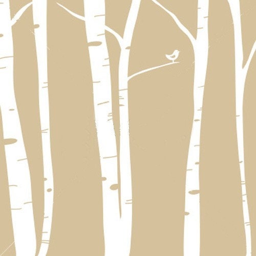 Large Birch Tree Vinyl Wall Decal Kit