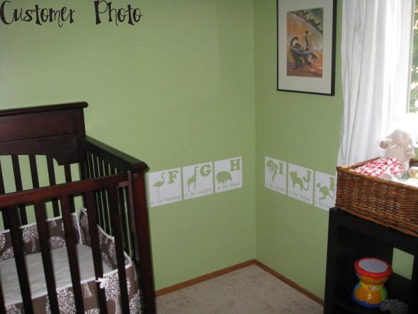 Alphabet A to Z vinyl wall decals