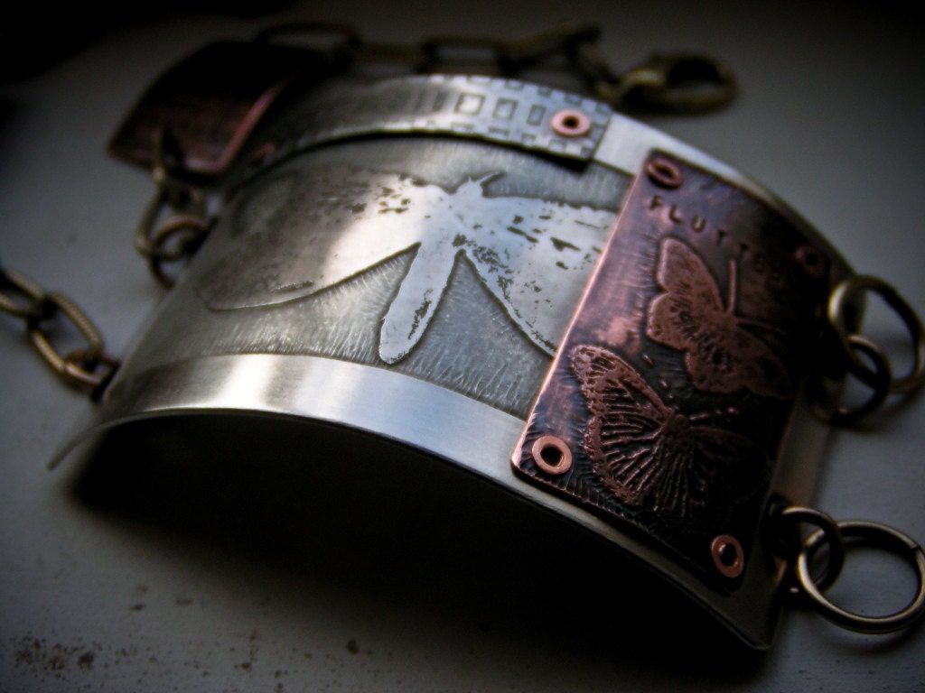Mixed Metal Dragonfly Bracelet