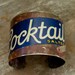 Vintage Tin Cocktail Time Cuff