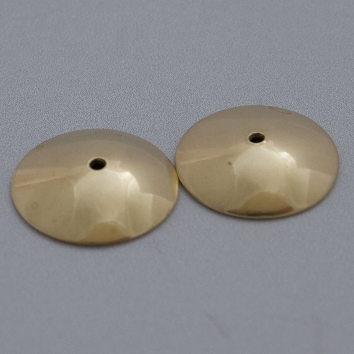 Handmade Brass Bead Cap, 12mm, 2 Pairs (4 Caps), SRA