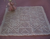 Criss Cross Square Crocheted Doily