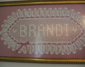 Custom Crocheted Name Doilies