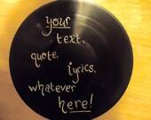 Custom Painted Lyric Record