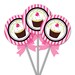 Pink Cupcake Printable Favor Tags - Digital File