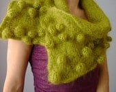 Scarf Knitting pattern,  Shibori  Knitted scarf,  Felted scarf , Bubbles,  Bobble