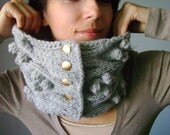 PDF Knitting pattern Handknit chunky cable neckwarmer cowl  scarf