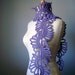 Crochet scarf  long  lace wool  Lilac violet