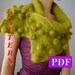 Scarf Knitting pattern,  Shibori  Knitted scarf,  Felted scarf , Bubbles,  Bobble