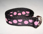 Hot Pink Dots Children's D-Ring Belt- You pick the SIZE