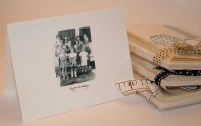 Vintage Photo Happy Birthday Note Cards